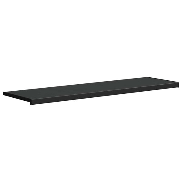 vidaXL Parapet okna Čern&aacute; s dřevěnou texturou 140 x 45 x 4,5 cm PVC