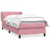 vidaXL Box spring postel s matrac&iacute; čern&aacute; 100x220 cm Růžov&yacute;