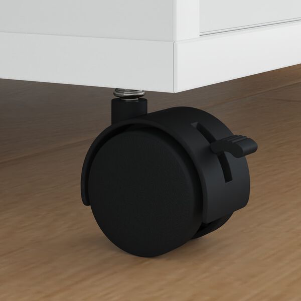 vidaXL Kolečko 12 pcs Čern&aacute; 39,5 x 39,5 x 37,8 mm