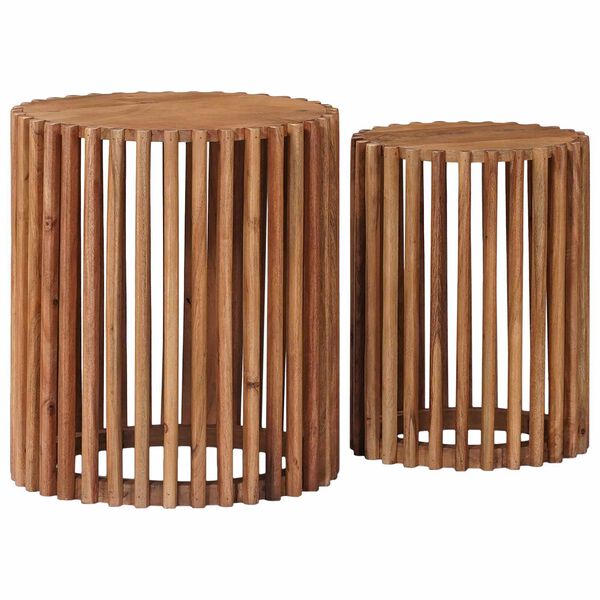 vidaXL Sada odkl&aacute;dac&iacute;ch stolků s &uacute;loži&scaron;těm Hněd&aacute; 40 x 40 x 45 cm