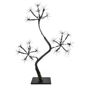 vidaXL LED v&aacute;nočn&iacute; stromek ve tvaru S 2 ks Čern&aacute; 18 x 18 x 45 cm Plast