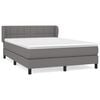 vidaXL Box spring postel s matrac&iacute; tmavě &scaron;ed&yacute; 140 x 190 cm textil
