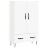 vidaXL Skř&iacute;ň highboard b&iacute;l&aacute; 69,5 x 31 x 115 cm kompozitn&iacute; dřevo