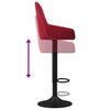 vidaXL Barové židle 2 ks vínové samet