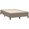 vidaXL Box spring postel s matrac&iacute; a LED taupe 120x190 cm textil