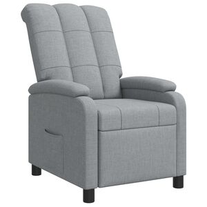 vidaXL Křeslo s funkc&iacute; ležen&iacute; Světle &scaron;ed&aacute; Textil