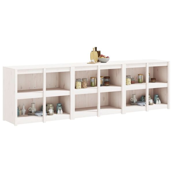 vidaXL Skříňky do venkovní kuchyně 3 ks bílé masivní borové dřevo