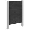 vidaXL Plot pro popelnice &Scaron;ed&aacute; 85 x 12 x 115 cm Hlin&iacute;k a WPC