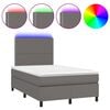 vidaXL Box spring postel s matrac&iacute; a LED &scaron;ed&aacute; 120x200 cm uměl&aacute; kůže