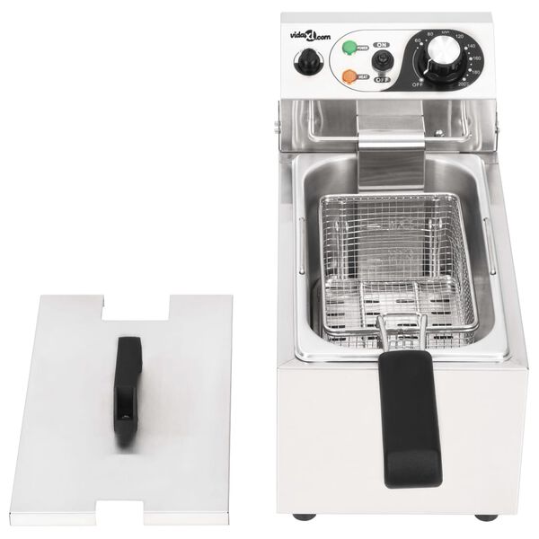 vidaXL Elektrick&aacute; frit&eacute;za nerezov&aacute; ocel 6 l 2 000 W