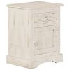 vidaXL Noční stolek bílý 40 x 30 x 50 cm masivní mangovníkové dřevo