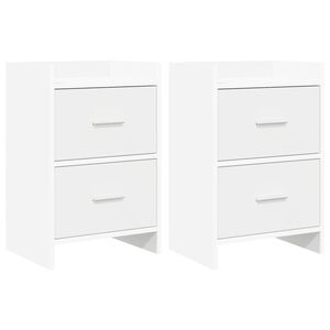 vidaXL Nočn&iacute; stolky 2 pcs B&iacute;l&aacute; 40 x 30 x 60 cm Kompozitn&iacute; dřevo