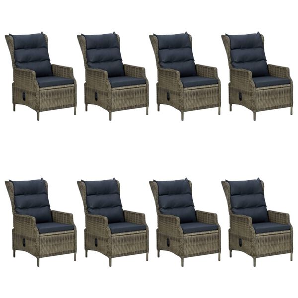 vidaXL 9d&iacute;ln&yacute; zahradn&iacute; j&iacute;deln&iacute; set hněd&yacute;