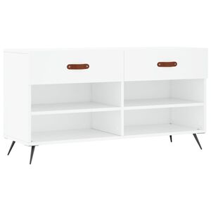 vidaXL Botn&iacute;k b&iacute;l&yacute; 102 x 35 x 55 cm kompozitn&iacute; dřevo