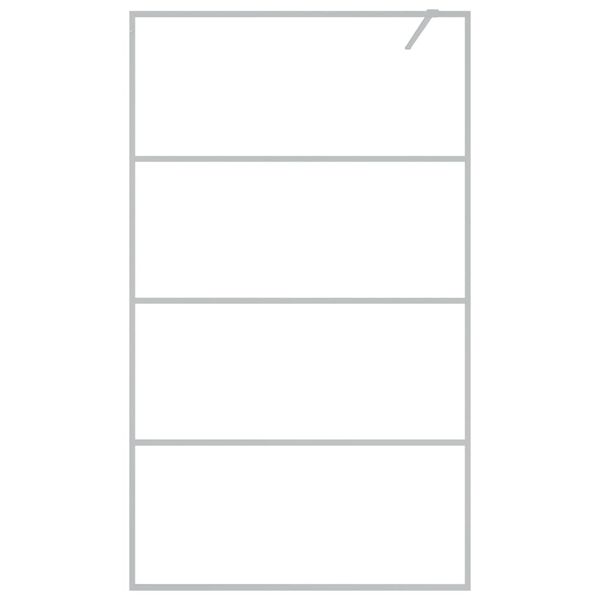 vidaXL Sprchov&aacute; z&aacute;stěna walk-in stř&iacute;brn&aacute; 115 x 195 cm čir&eacute; ESG sklo