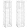 vidaXL Gabionové sloupky 2 ks 50 x 50 x 180 cm železo