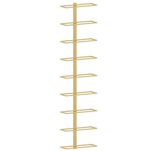 vidaXL N&aacute;stěnn&yacute; stojan na v&iacute;no na 9 lahv&iacute; zlat&yacute; železo