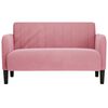 vidaXL Loveseat Sofa Růžov&yacute; 109 cm samet