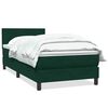 vidaXL Box spring postel s matrac&iacute; tmavě zelen&aacute; 80x220 cm samet