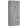 vidaXL Skř&iacute;ň highboard &scaron;ed&aacute; sonoma 69,5 x 34 x 180 cm kompozitn&iacute; dřevo