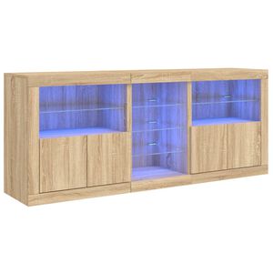 vidaXL Př&iacute;born&iacute;k s LED osvětlen&iacute;m dub sonoma 181,5 x 37 x 67 cm