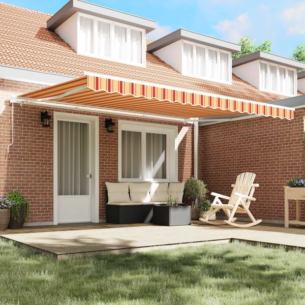 vidaXL Markýza žlutá a oranžová 450 x 300 x 165 cm Polyester