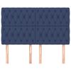 vidaXL Čelo postele modré 144x7x118/128 cm látkové