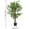 vidaXL Umělá rostlina Ficus 788 Listy 120 cm Zelená