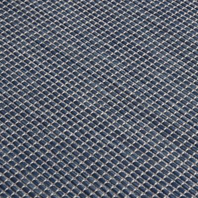 vidaXL Venkovní hladce tkaný koberec 80x150 cm modrá