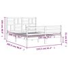 vidaXL R&aacute;m postele s čelem King Size masivn&iacute; dřevo
