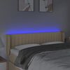 vidaXL Čelo postele s LED kr&eacute;mov&eacute; 147 x 16 x 78/88 cm textil