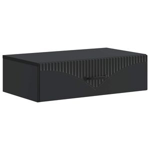 vidaXL N&aacute;stěnn&yacute; bočn&iacute; stůl 59 x 34,5 x 17 cm Kompozitn&iacute; dřevo Čern&aacute;