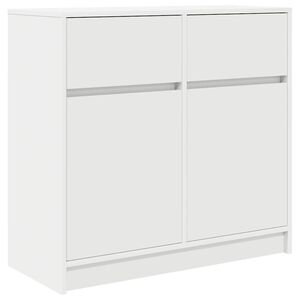 vidaXL Př&iacute;born&iacute;k se z&aacute;suvkou B&iacute;l&yacute; 80x34x76 cm Dřevěn&eacute; konstrukce