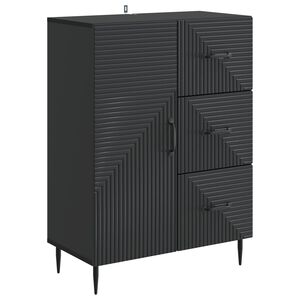 vidaXL Serv&iacute;rovac&iacute; skř&iacute;ň Čern&aacute; 66 x 34,5 x 89,5 cm Kompozitn&iacute; dřevo