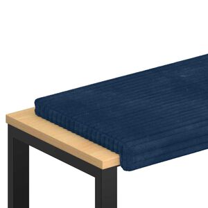 vidaXL Pol&scaron;t&aacute;ř na lavici Hladk&yacute; kord N&aacute;mořnick&aacute; modr&aacute; Hloubka 35 cm