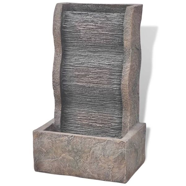 vidaXL Interiérová fontánka s LED osvětlením, polyresin