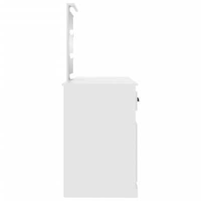 vidaXL Toaletní stolek s LED bílý 130 x 50 x 132,5 cm
