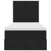vidaXL Postel s &uacute;ložn&yacute;m prostorem a matrac&iacute; Čern&aacute; 90 x 190 cm samet