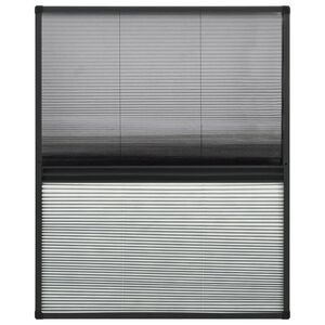 vidaXL Plisovan&aacute; okenn&iacute; s&iacute;ť proti hmyzu se z&aacute;stěnou hlin&iacute;k 60x80 cm