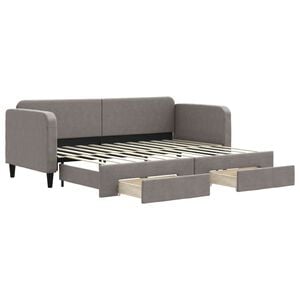 vidaXL V&aacute;lenda s přist&yacute;lkou a z&aacute;suvkami taupe 80 x 200 cm textil