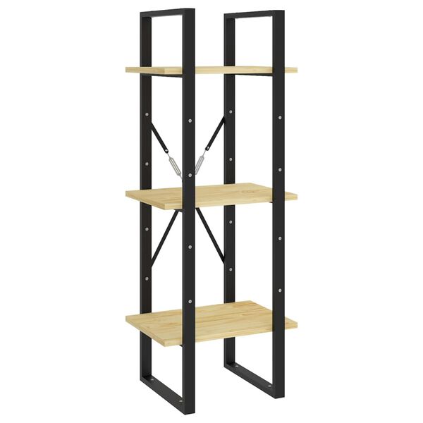 vidaXL Knihovna se 3 policemi 40 x 30 x 105 cm masivní borovice