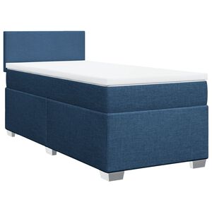 vidaXL Box spring postel s matrac&iacute; modr&aacute; 80x200 cm textil