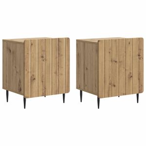 vidaXL Nočn&iacute; skř&iacute;ňka 2 pcs Dub artisan 43 x 34,5 x 52 cm