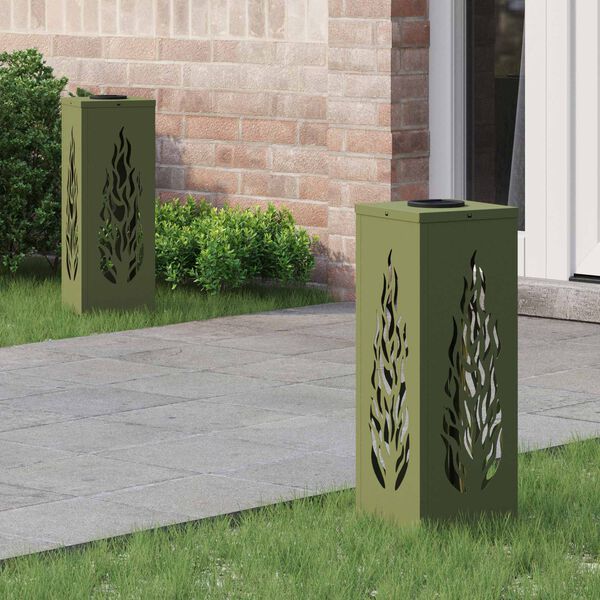 vidaXL Sol&aacute;rn&iacute; LED Cestovn&iacute; Světlo 2 pcs Olivově zelen&aacute;