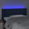 vidaXL Čelo postele s LED modré 93 x 16 x 78/88 cm textil