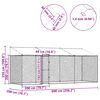 vidaXL Ps&iacute; klec s střechou Stř&iacute;brn&aacute; 600 x 200 x 256 cm Ocel a PE