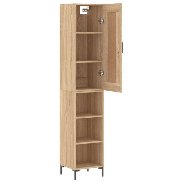 vidaXL Skř&iacute;ň highboard dub sonoma 34,5 x 34 x 180 cm kompozitn&iacute; dřevo