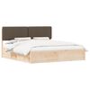 vidaXL R&aacute;m postele s čalouněn&yacute;m čelem s čelo Taupe 200 x 200 cm