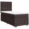 vidaXL Box spring postel s matrac&iacute; tmavě hněd&aacute; 90x200 cm textil