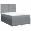vidaXL Box spring postel s matrac&iacute; světle &scaron;ed&aacute; 140 x 200 cm textil